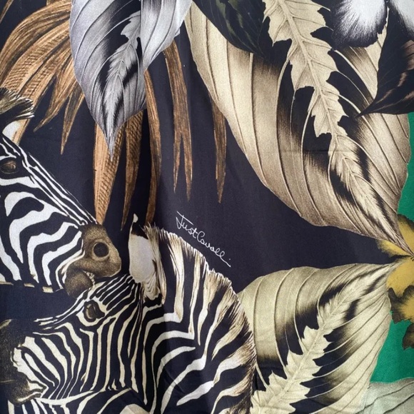 Just Cavalli satin top 3/4 sleeve - Picture 5 of 13